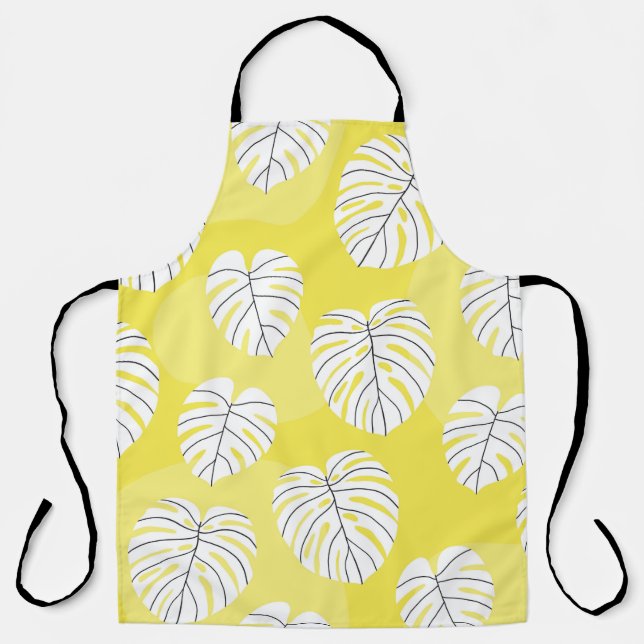 Summer seamless pattern with white stylized monste apron (Front)