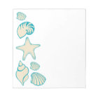 Summer Seashell Beach Notepad Gift