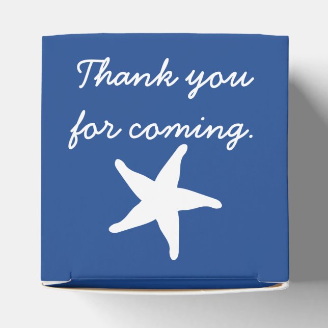 Summer Seashells in Blue Favour Box (Top)