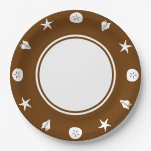 Summer Seashells in Chocolate Paper Plate