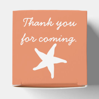 Summer Seashells in Coral Favour Box