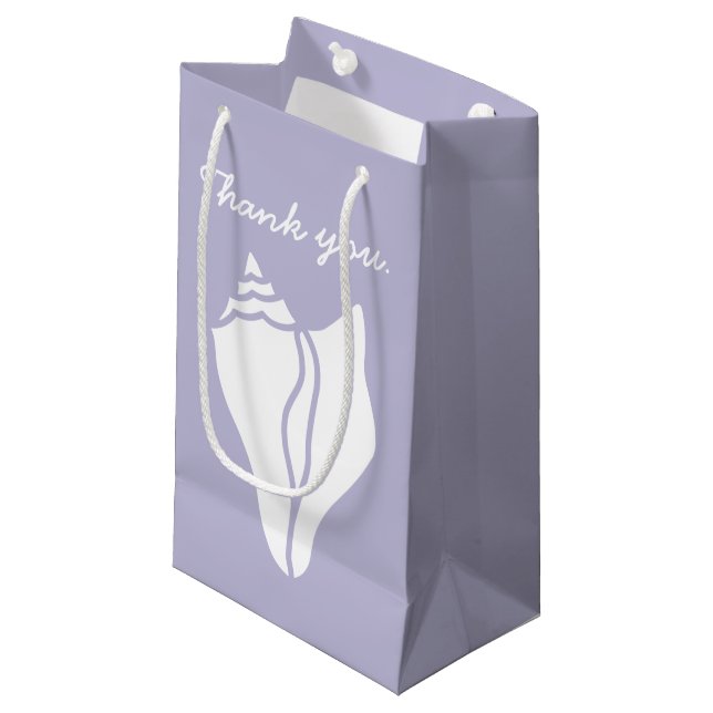 Summer Seashells in Lavender Gift Bag (Front Angled)