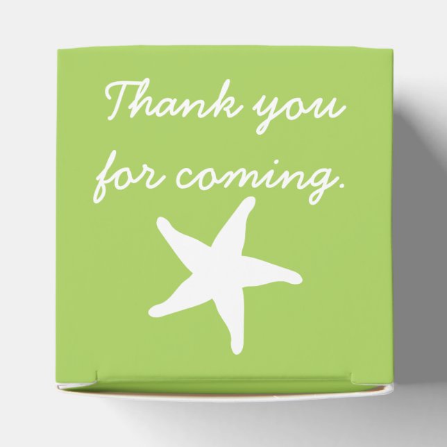 Summer Seashells in Peridot Favour Box (Top)