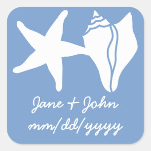 Summer Seashells in Periwinkle Sticker