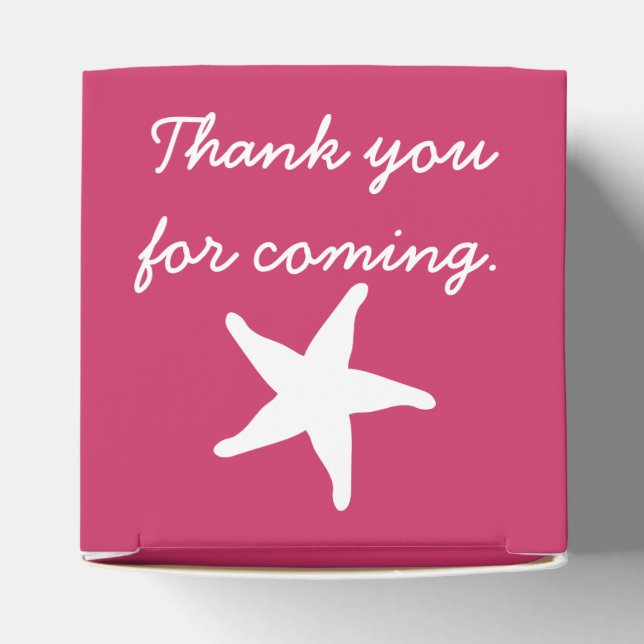 Summer Seashells in Raspberry Favour Box (Top)