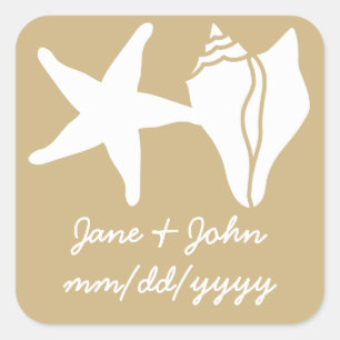 Summer Seashells in Sand Sticker