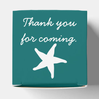 Summer Seashells in Teal Favour Box