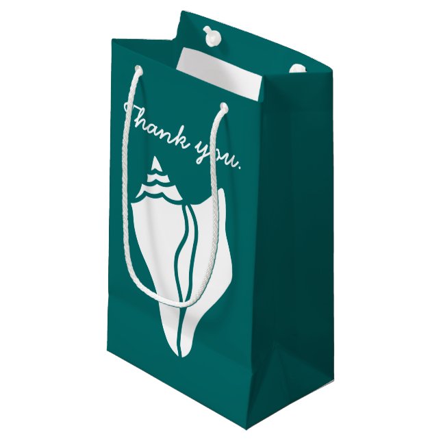 Summer Seashells in Teal Gift Bag (Front Angled)