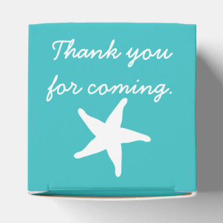 Summer Seashells in Turquoise Favour Box