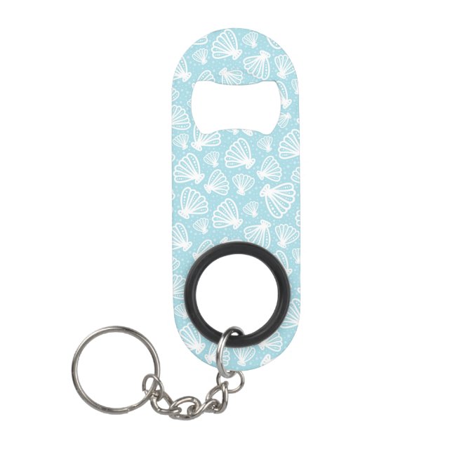 Summer Shell Pattern Keychain Bottle Opener (Front)