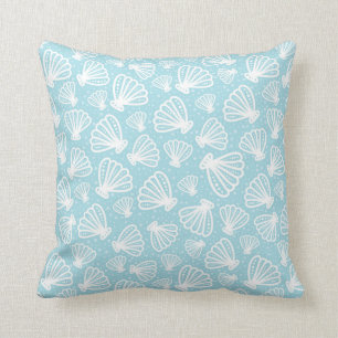 Summer Shell Pattern Throw Pillow