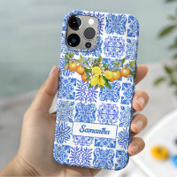 Summer Sicilian blue yellow colourful azulejo Amal