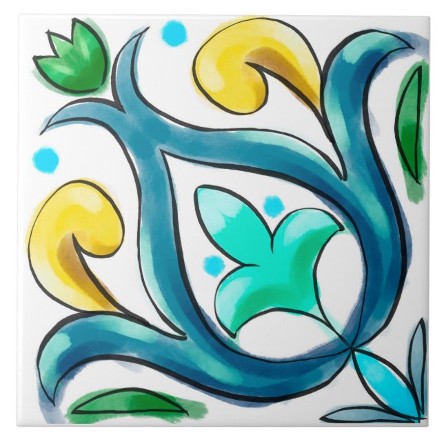 Summer ,Sicilian tiles ,majolica, (Front)