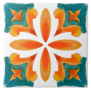 Summer ,Sicilian tiles ,majolica,ceramic tile 