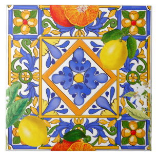 Summer ,Sicilian tiles ,majolica,Mediterranean  