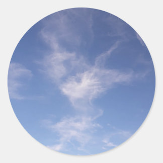 Summer Sky with Mild clouds Classic Round Sticker