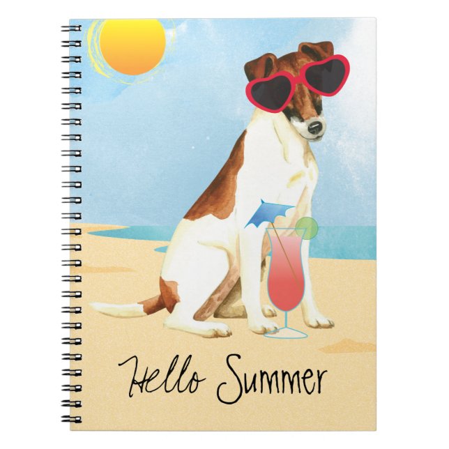 Summer Smooth Fox Terrier Notebook (Front)