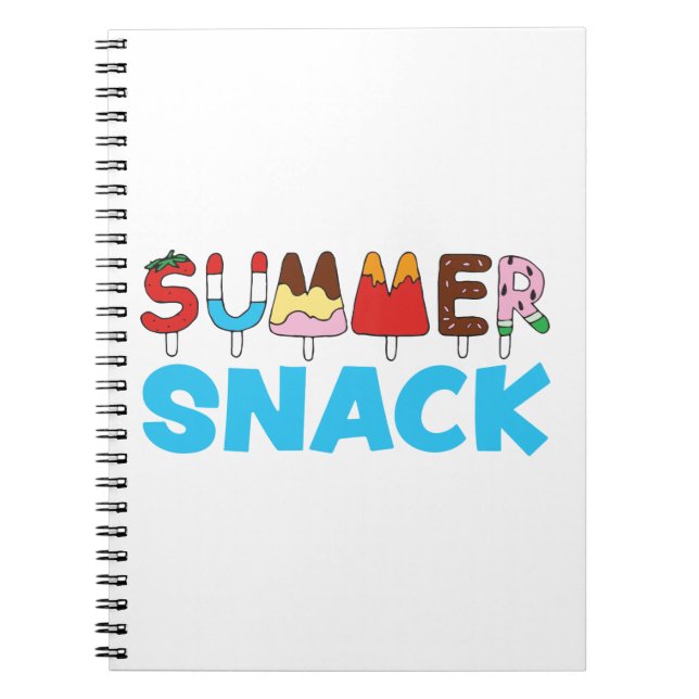 Summer Snack Kids Popsicles Notebook (Front)