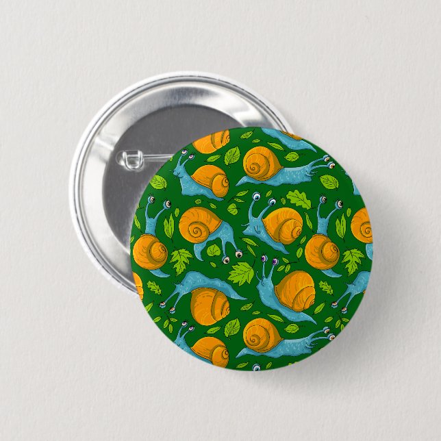 Summer snails 2 inch round button (Front & Back)