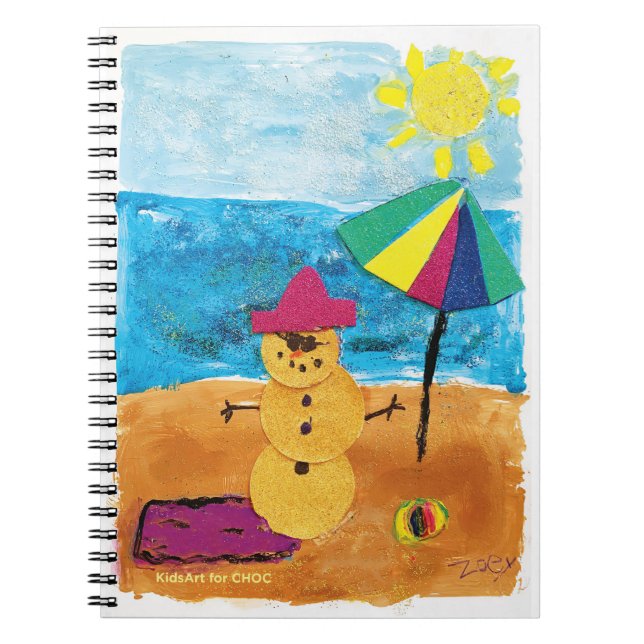 Summer Snowman - Kids Art for CHOC Notebook (Front)