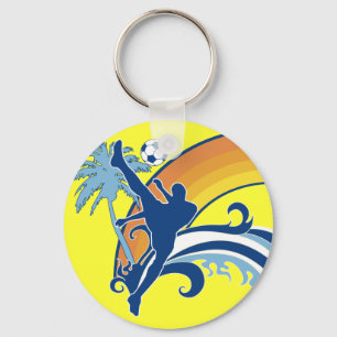 summer soccer. keychain