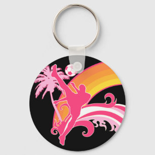 summer soccer. keychain