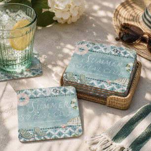 Summer Social Club   Pool Party Coasters