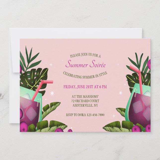 Summer Soirée Invitation (Front)