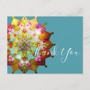 Summer Sol Mandala Thank You  Postcard