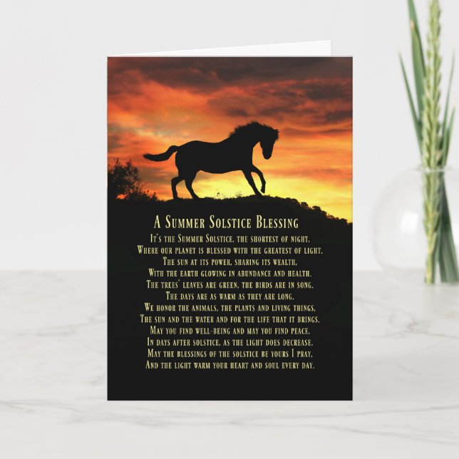 Summer Solstice Litha Pagan Holiday  Card (Front)