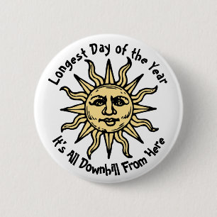 Summer Solstice Poem 2 Inch Round Button