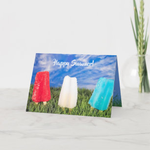 Summer Solstice popsicles in grass Card