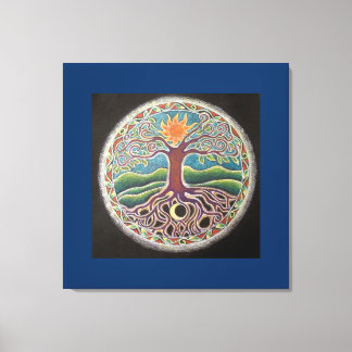 Summer Solstice Tree of Life mMandala Canvas Prin