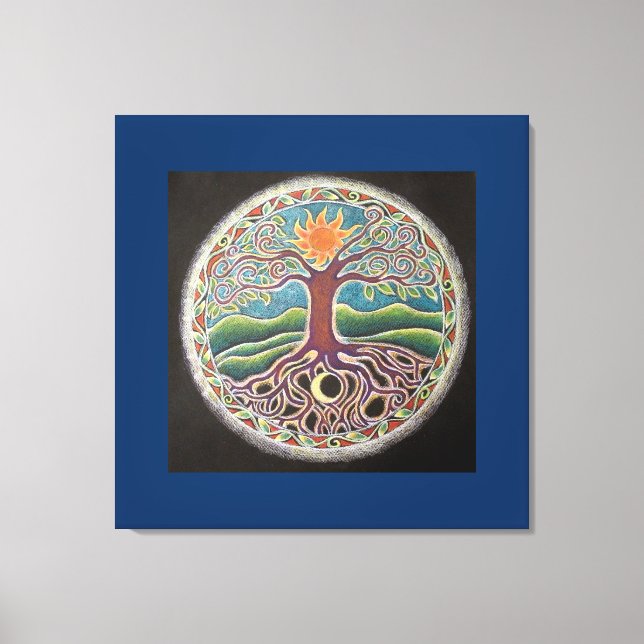 Summer  Solstice Tree of Life mMandala Canvas Prin (Front)