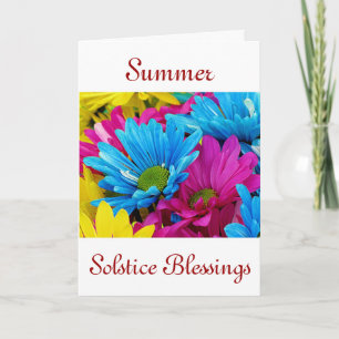 Summer Solstice with daisy flowers Card