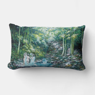 SUMMER SONGS IN THE FOREST OF VALLOMBROSA LUMBAR PILLOW