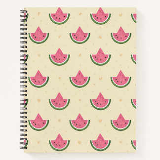 Summer Spiral Notebook of Pink Watermelons 