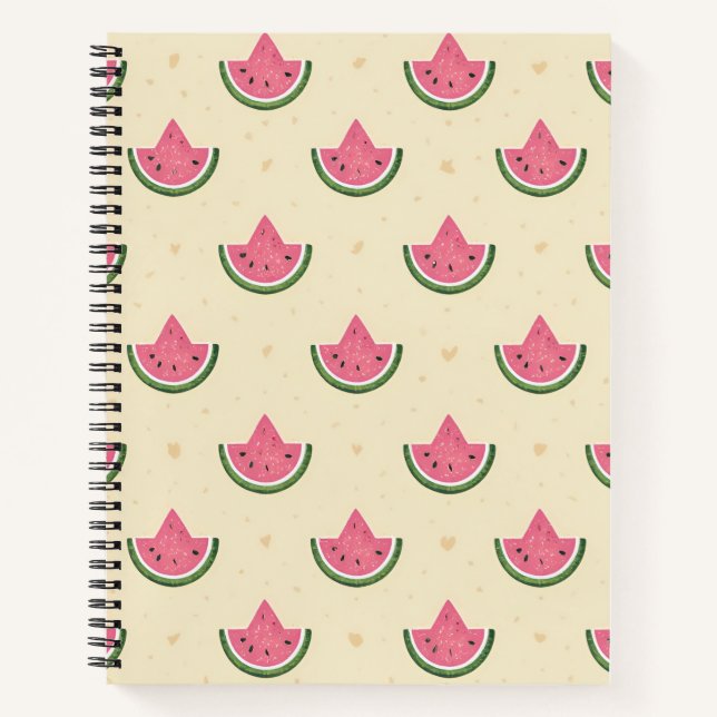 Summer Spiral Notebook of Pink Watermelons  (Front)