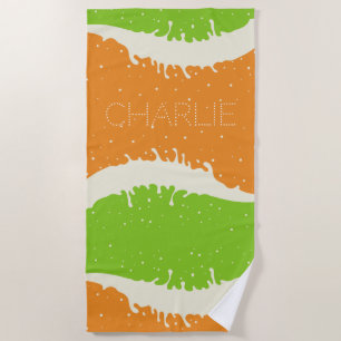 Summer Splash custom name beach towel
