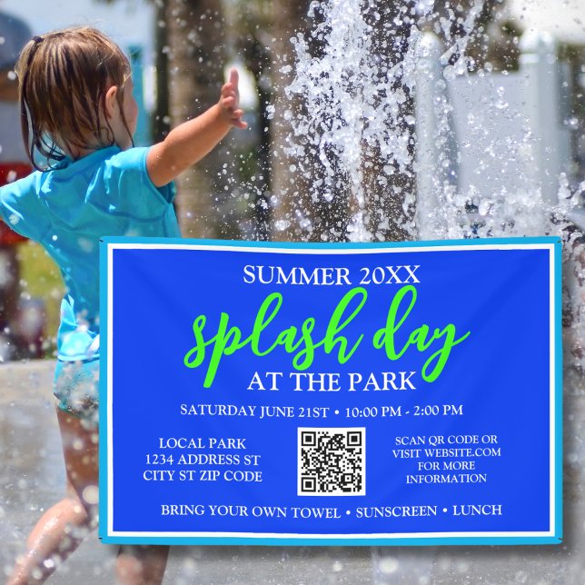 Summer Splash Day at the Park | Outdoor Event Banner (Creator Uploaded)