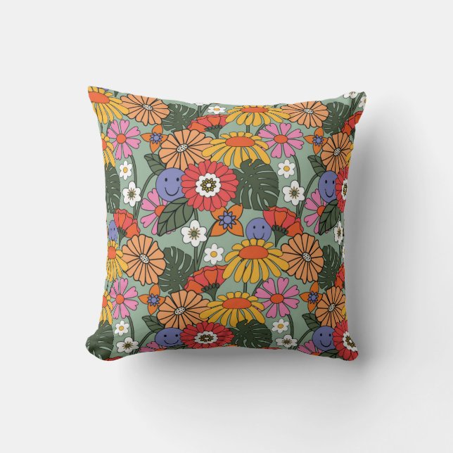 Summer Splash Throw Pillow (Front)