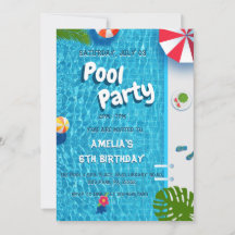 Summer Splash Water Pool Party Birthday