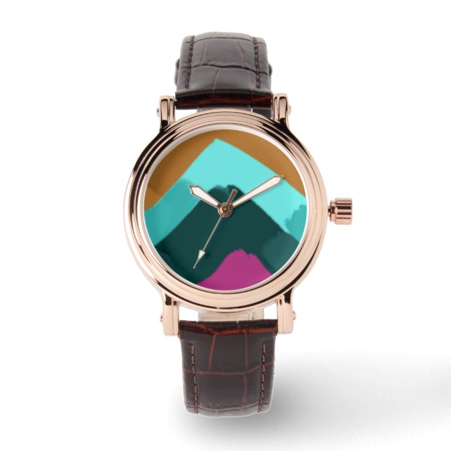 Summer Splash Wave Abstract Art  Watch (Front)