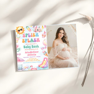 Summer Splish Splash Baby Shower Party Photo Invitation