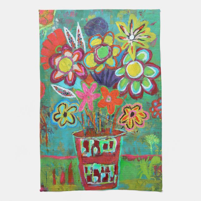 Summer Spray Kitchen Towel (Vertical)