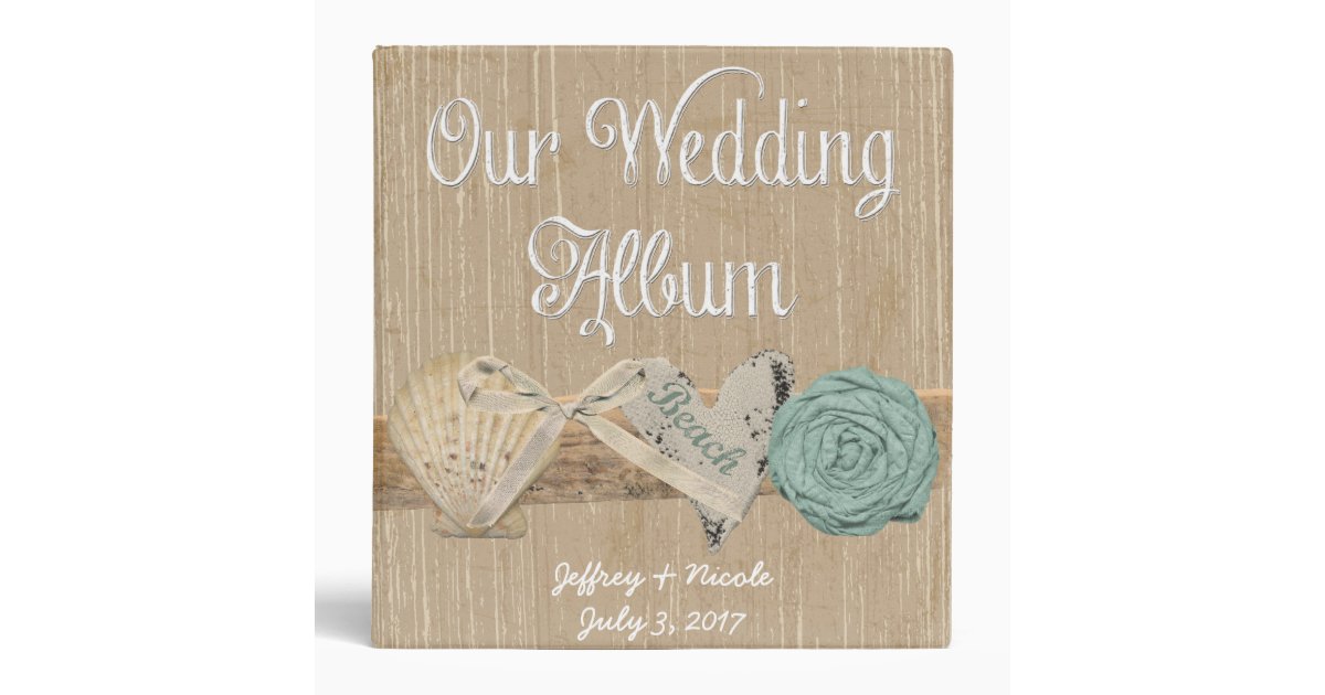 beach wedding photo albums