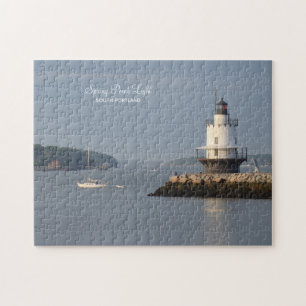 Summer Spring Point Lighthouse Jigsaw Puzzle