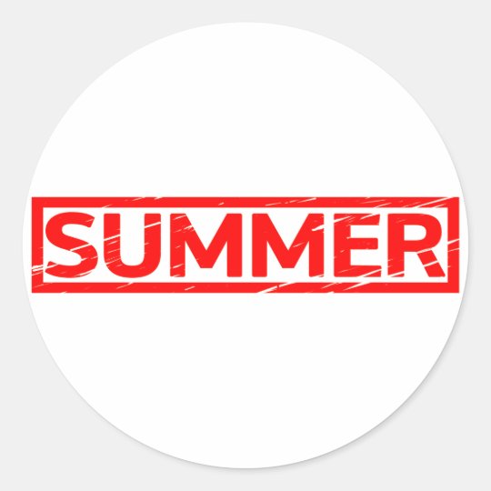Summer Stamp Classic Round Sticker
