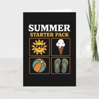 Summer Starter Pack Sun Flip Flops Ll And Ice Crea Card