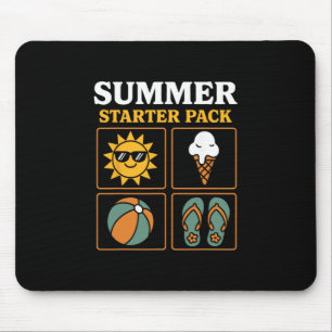 Summer Starter Pack Sun Flip Flops Ll And Ice Crea Mouse Pad